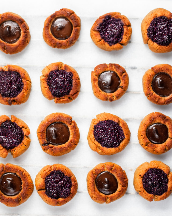 Healthy Thumbprint Cookies | Vegan